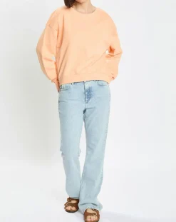 Femme Marc O'Polo Sweat Crew Neck Coton Bio orange clair