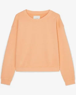 Femme Marc O'Polo Sweat Crew Neck Coton Bio orange clair