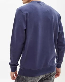 Homme Pepe Jeans Sweat Crewnk Logo 3J bleu