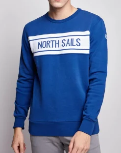 Best North Sails Sweat en coton brossé bleu