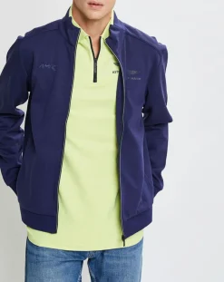 Online Hackett London Sweat en Jersey col montant bleu marine