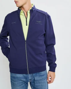 Online Hackett London Sweat en Jersey col montant bleu marine