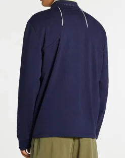 Online Hackett London Sweat en Jersey col montant bleu marine