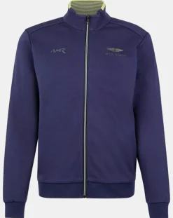 Online Hackett London Sweat en Jersey col montant bleu marine