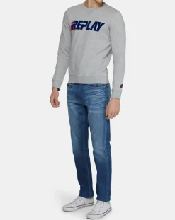 Outlet Replay Sweat Feutre gris clair