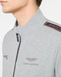 Homme Hackett London Sweat Galon Aston Martin Racing gris chiné