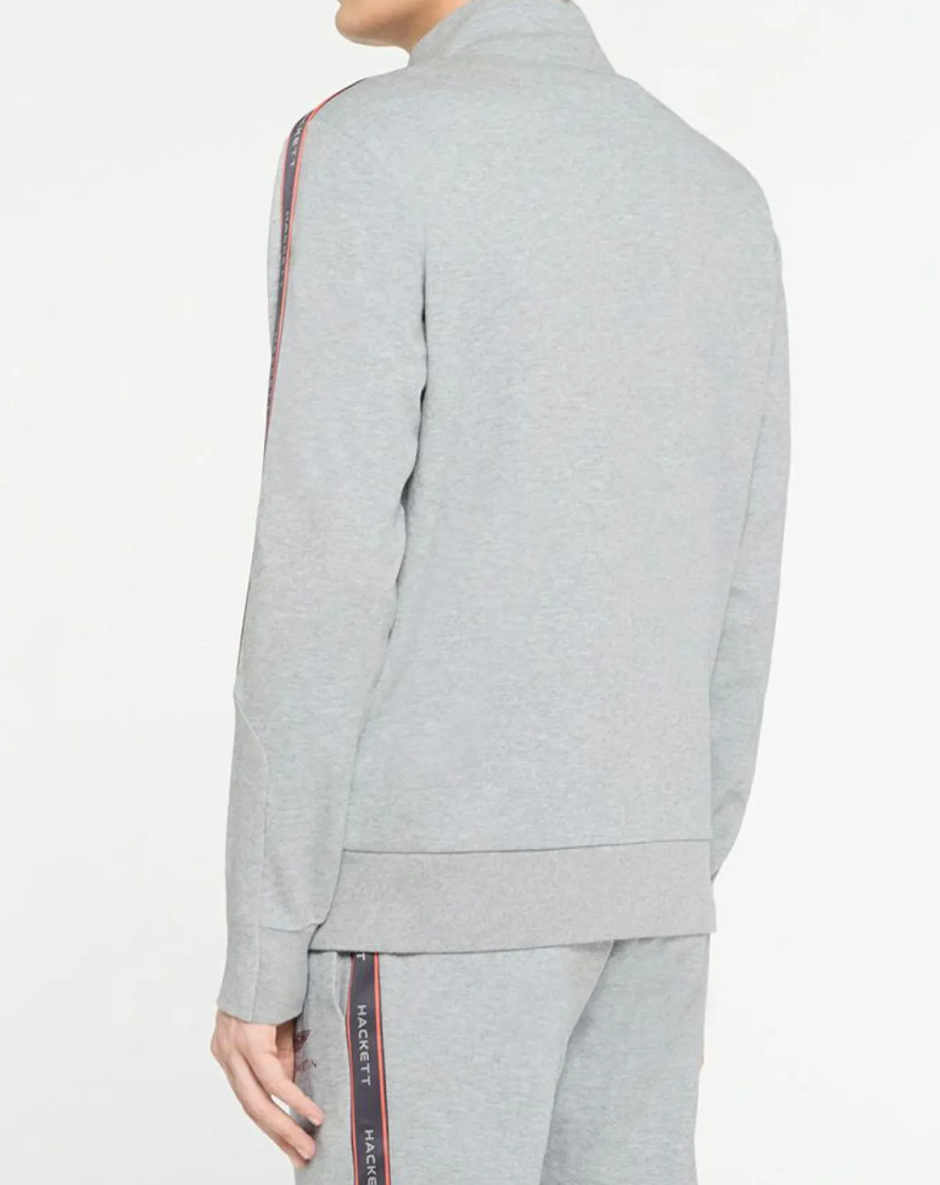 Homme Hackett London Sweat Galon Aston Martin Racing gris chiné