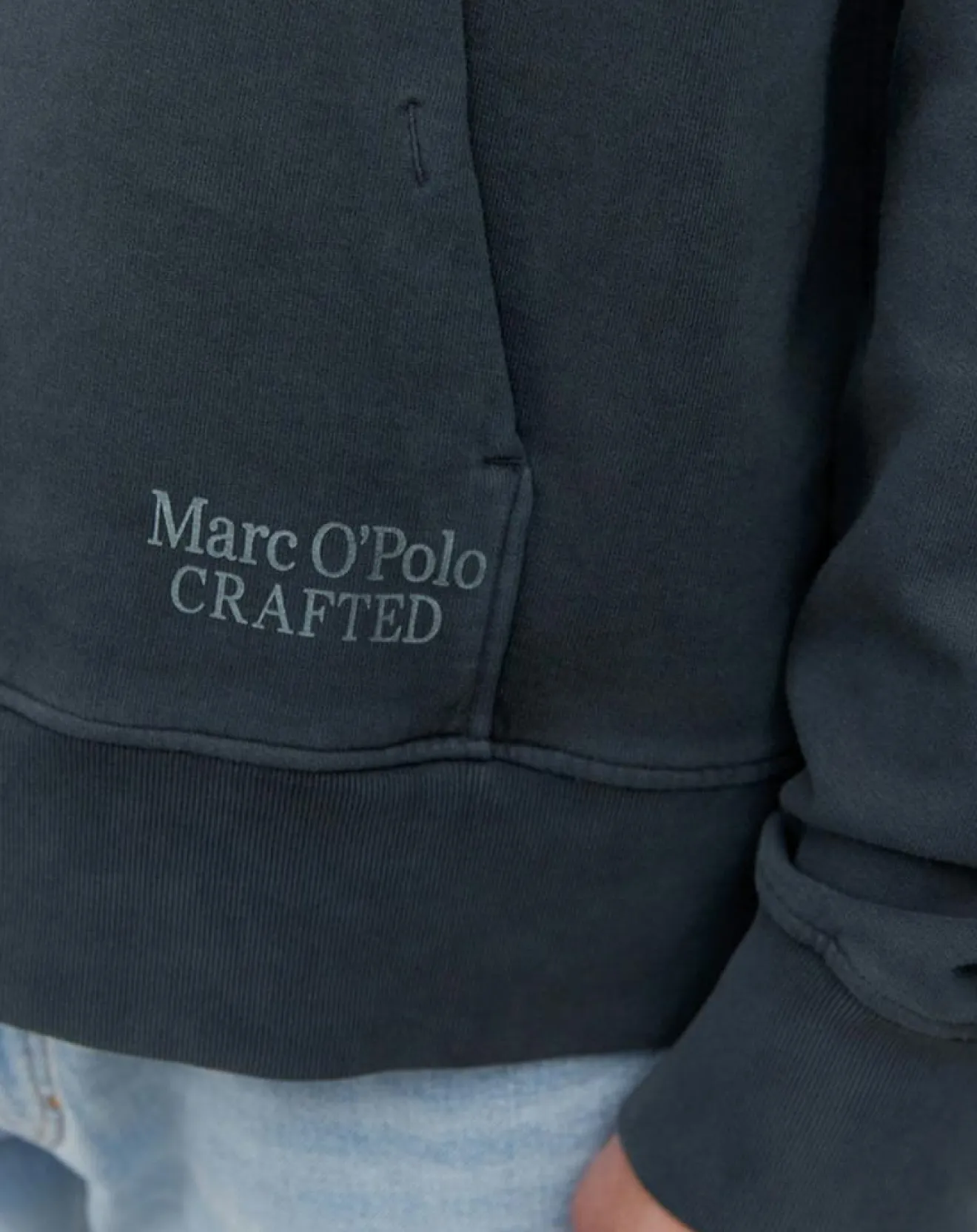 Outlet Marc O'Polo Sweat Hoodie Relax bleu marine