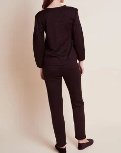 Femme Le Chat Sweat Maille Love noir