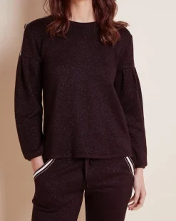 Femme Le Chat Sweat Maille Love noir