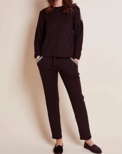 Femme Le Chat Sweat Maille Love noir