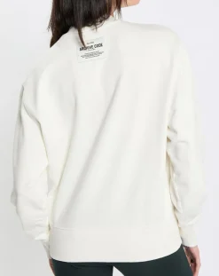 Outlet Marc O'Polo Sweat Oversized Lady Di blanc
