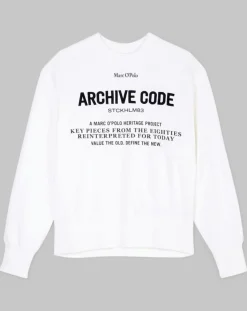 Outlet Marc O'Polo Sweat Oversized Lady Di blanc