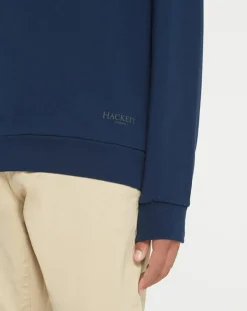 Homme Hackett London Sweat Raglan Crew bleu marine