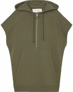 Hot Marc O'Polo Sweat sans manches à capuche kaki