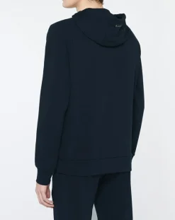 Homme Hackett London Sweat zippé à capuche Aston Martin Racing bleu marine