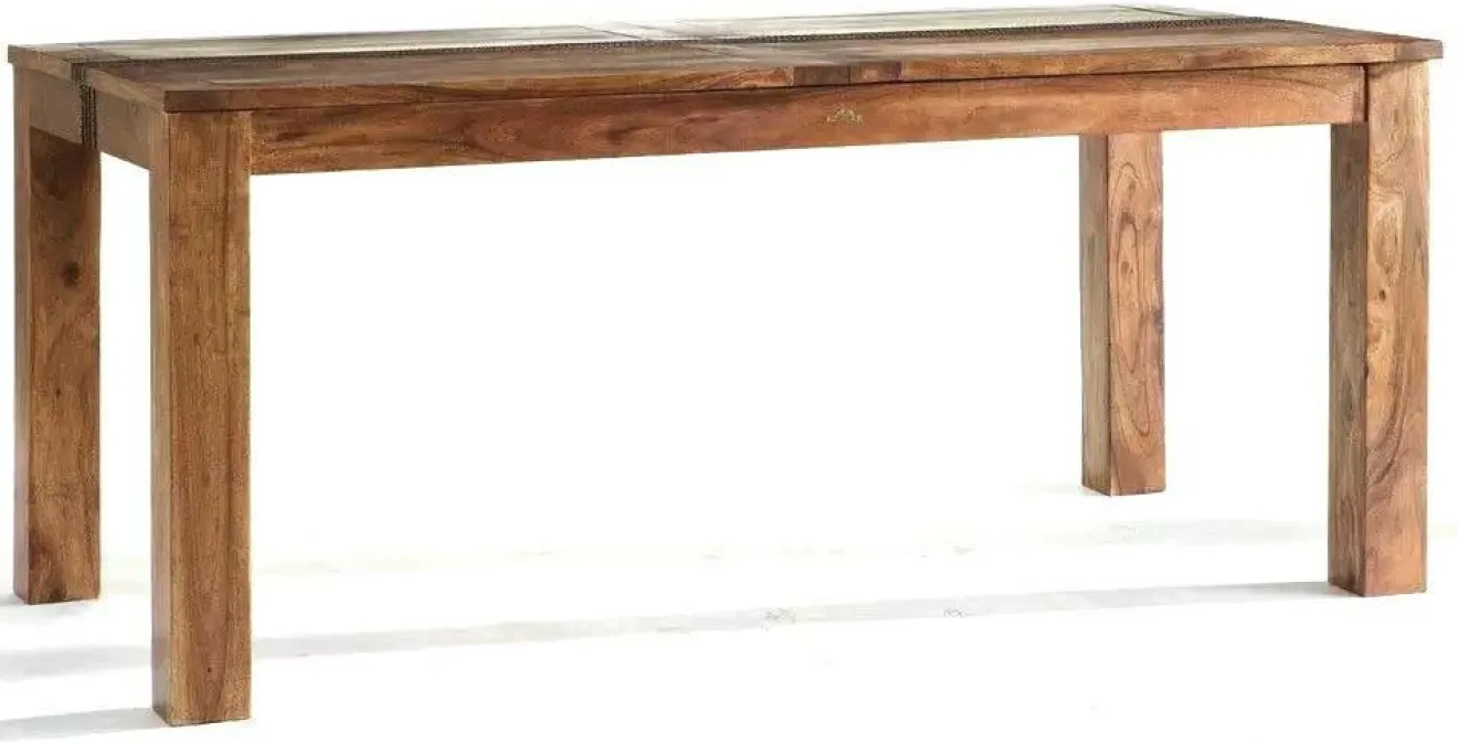 Bois & Chiffons Table à manger rectangulaire 180 cm Acacia Tatoo Marron - 180x90x77 cm