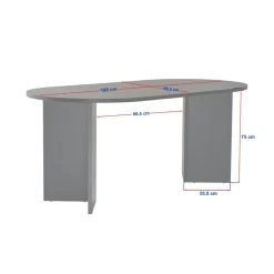 Homitis Table à manger Sablin noyer - 180x75x89.5 cm
