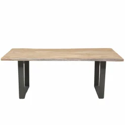 Bois & Chiffons Table a manger en bois Acacia Forest Brut - 200x100x76 cm