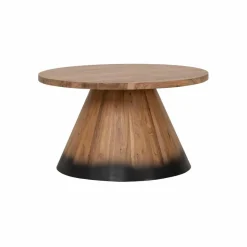 Bois & Chiffons Table basse bois ronde 70 cm Acacia Dimona Naturel - 70x70x40 cm