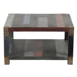 Bois & Chiffons Table basse carrée 80 cm Manguier Pushkar Naturel - 80x80x45 cm