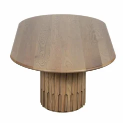 Discount Bois & Chiffons Table basse ovale Chêne Dalta Marron - 152x76x42 cm