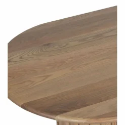 Discount Bois & Chiffons Table basse ovale Chêne Dalta Marron - 152x76x42 cm