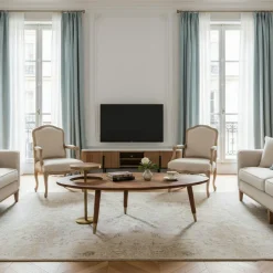 Bois & Chiffons Table basse ovale Kensington MERCANA Marron - 130x70x50 cm