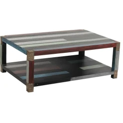 Bois & Chiffons Table basse rectangulaire 120x80cm Manguier Pushkar Naturel - 120x80x45 cm