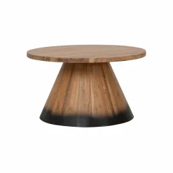 Best Bois & Chiffons Table basse ronde bois 80 cm Acacia Dimona Naturel - 80x80x45 cm