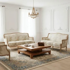 Bois & Chiffons Table basse 110x110 cm Acacia Kavish II Marron - 110x110x40 cm