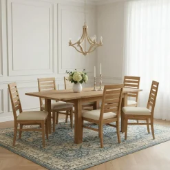 Bois & Chiffons Table carrée 70x70 à rallonges Marron - 70x70x78 cm