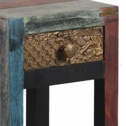 Sale Bois & Chiffons Table d'appoint 1 tiroir Manguier Pushkar Naturel - 30x30x75 cm