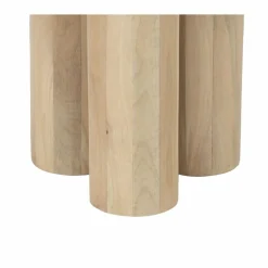 Clearance Bois & Chiffons Table d'appoint ronde pour canapé Mango Barloo Beige - 43x41x51 cm