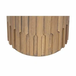 Clearance Bois & Chiffons Table d'appoint ronde pour canapé Chêne Dalta Marron - 56x56x56 cm