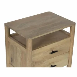 Hot Bois & Chiffons Table de chevet 2T Mango Matan Beige - 57x40x57 cm