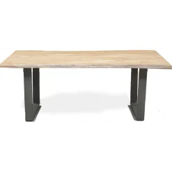 Bois & Chiffons Table de repas en acacia massif forest brut - 180x90x76 cm