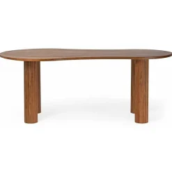 Bois & Chiffons Table de repas ovale 3/4 pieds acacia arad marron - 200x90x76 cm