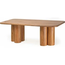 Clearance Bois & Chiffons Table de repas rectangulaire acacia maglan marron - 220x100x76 cm