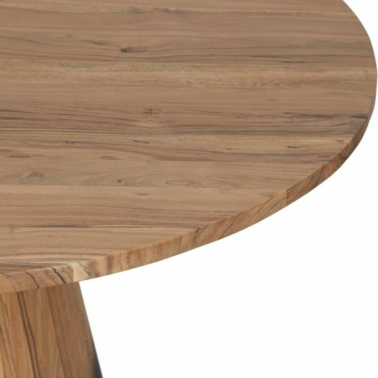 Discount Bois & Chiffons Table de repas ronde acacia dimona marron - D.140x76 cm