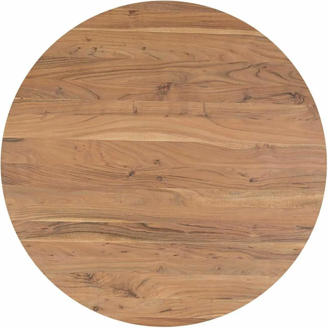 Discount Bois & Chiffons Table de repas ronde acacia dimona marron - D.140x76 cm