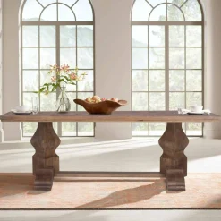 Bois & Chiffons Table de salle à manger 213 cm Manguier Kama Marron - 213x106x76 cm