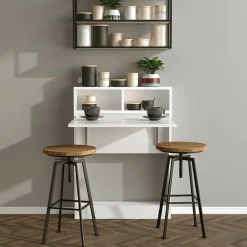 Wooden Art Table pliable bracked blanc - 70x90x15 cm