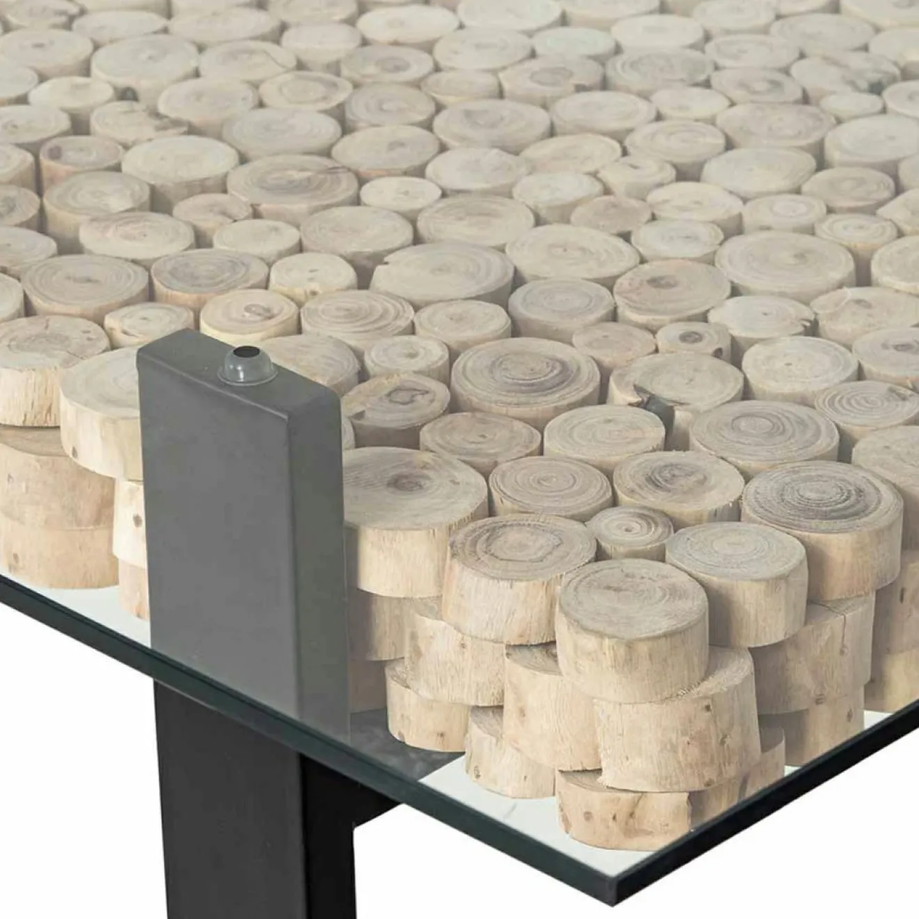 New Bois & Chiffons Table rectangulaire acacia sirin marron - 220x100x76 cm