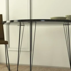 New Wooden Art Table sandalf noir/blanc - 90x75x90 cm