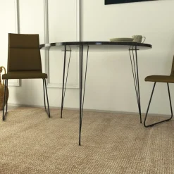 New Wooden Art Table sandalf noir/blanc - 90x75x90 cm