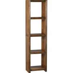 Bois & Chiffons Étagère 5 cases acacia florence naturel/ebene - 50x35x235 cm