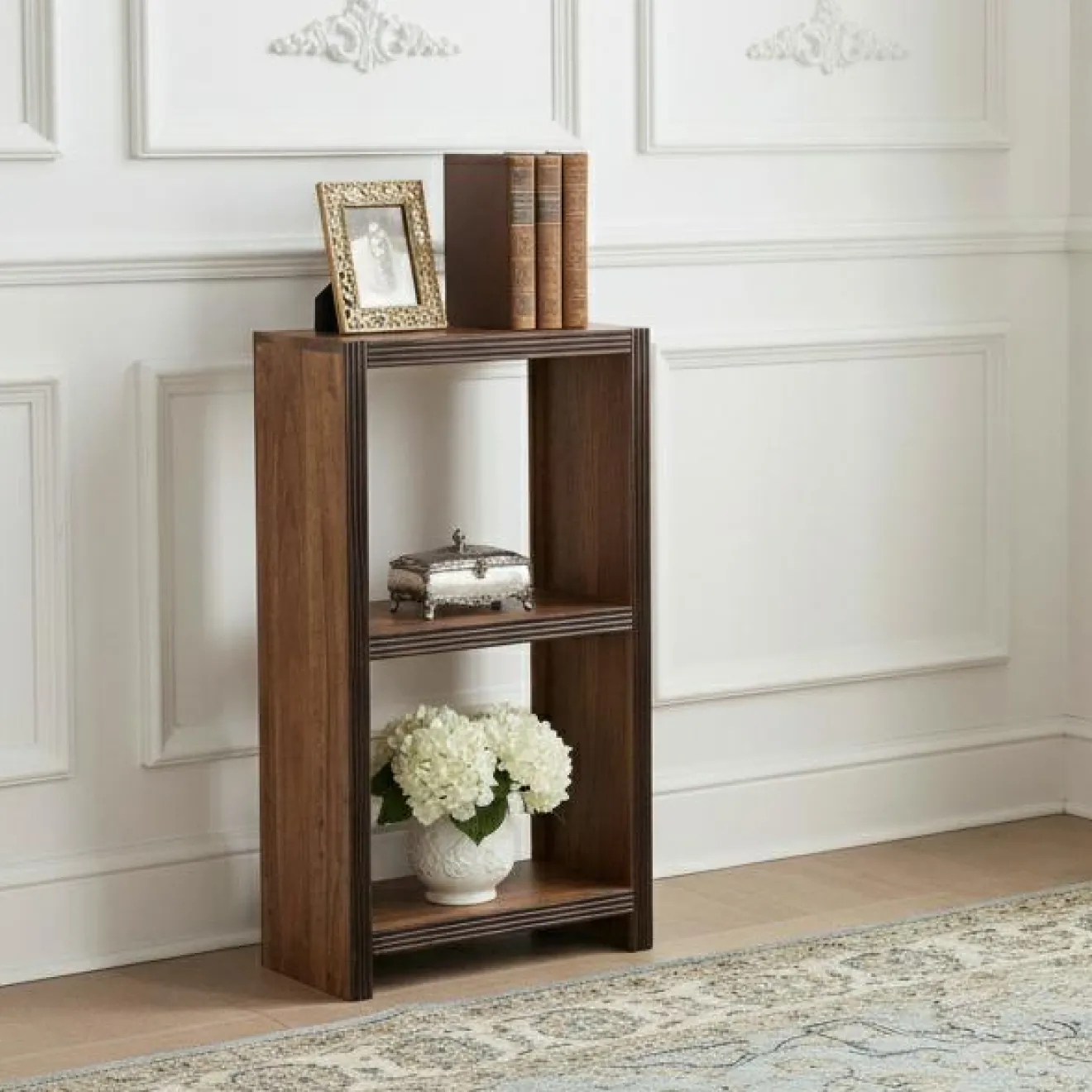 Hot Bois & Chiffons Étagère 2 cases H100 cm Acacia Florence Marron - 50x35x100 cm