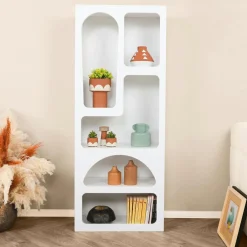 New Homitis Étagère à livres Vénus blanche - 60x150x32 cm