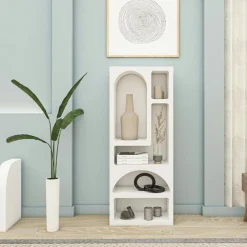 New Homitis Étagère à livres Vénus blanche - 60x150x32 cm